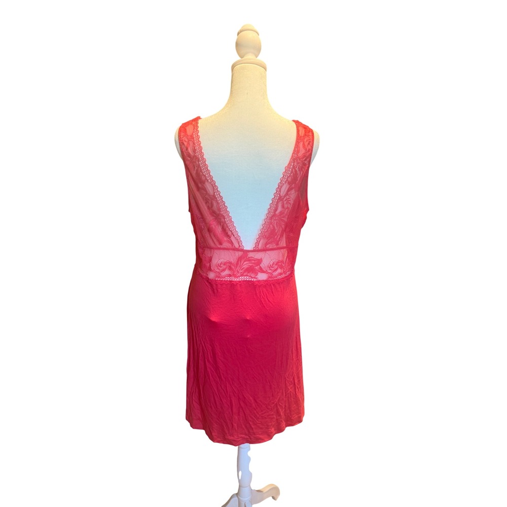Soma Cool Nights Lace Bodice Chemise Hearts Desire Pink Red L 570317566 NEW - Picture 2 of 11